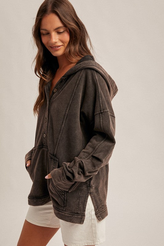Meradith Hooded Washed Tunic