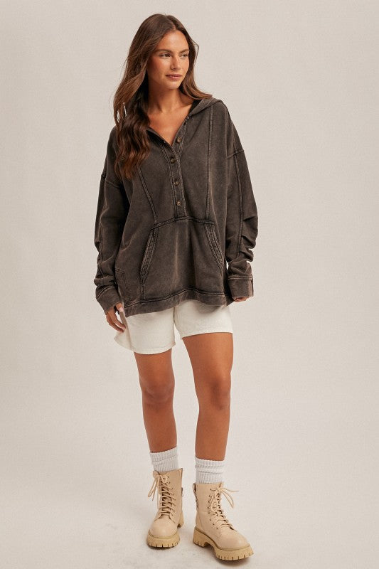 Meradith Hooded Washed Tunic