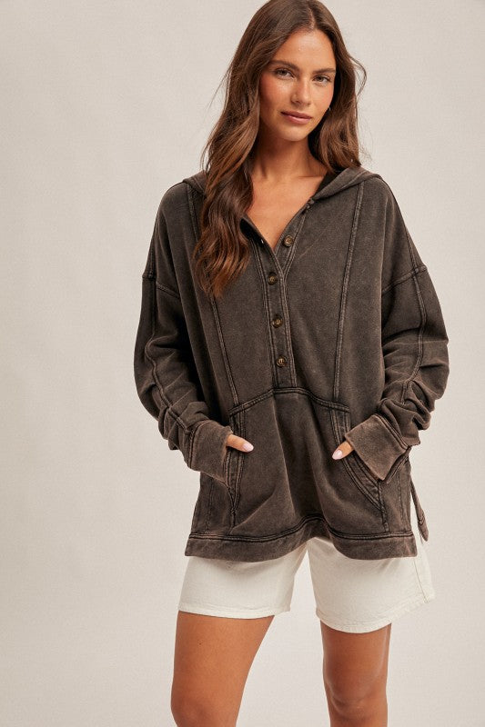 Meradith Hooded Washed Tunic