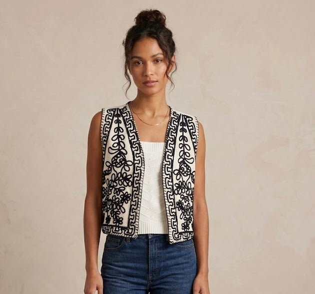 Elle Embroidered Vest Top