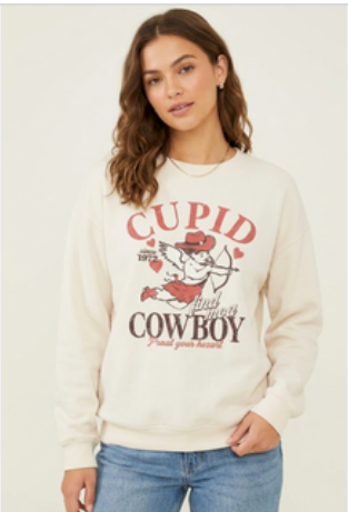 Cupid Cowboy Graphic Sweatshirt