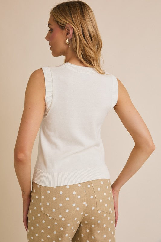 Natalie USA Flag Sweater Tank