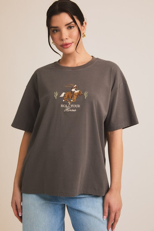 Jennifer Western Embroidered T-Shirt