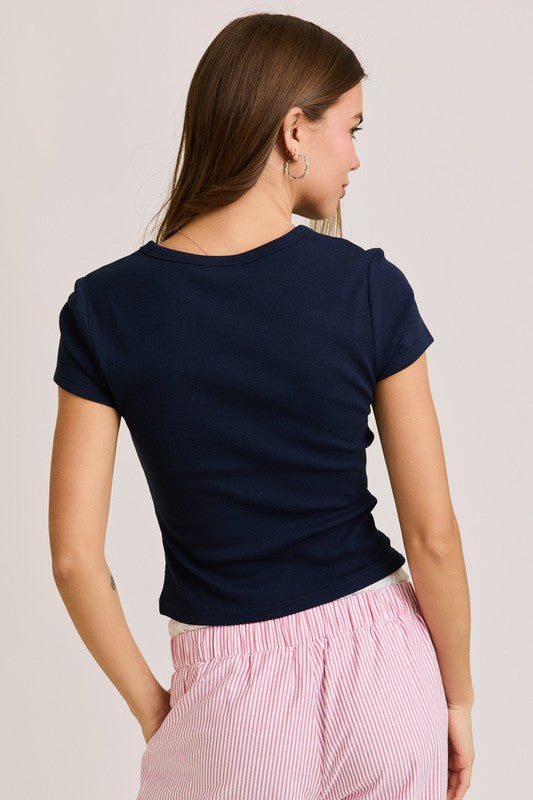 Taya Short Sleeve Flag Tee