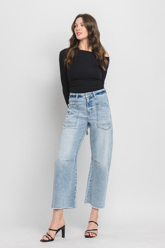 Vervet - Nyxee High Rise Barrel Jeans