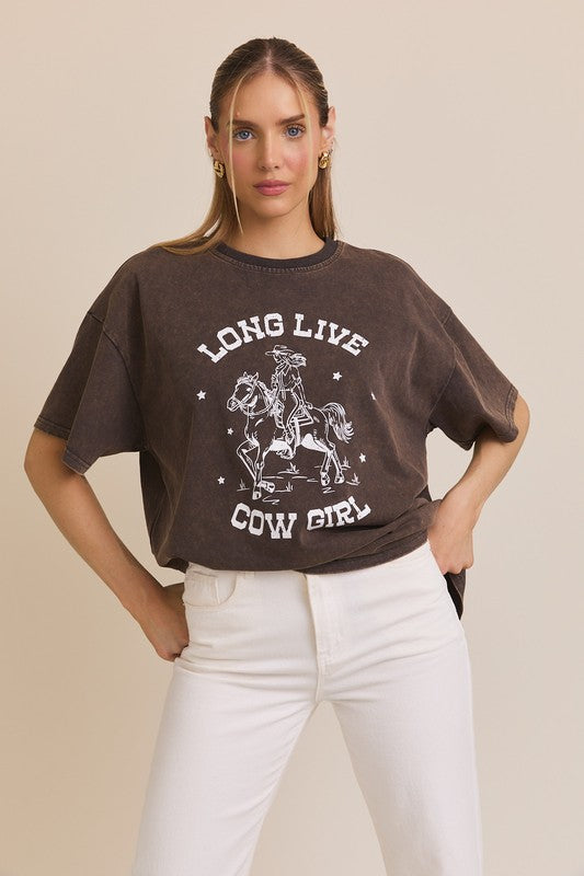 Live Long Cowgirl Graphic Tee