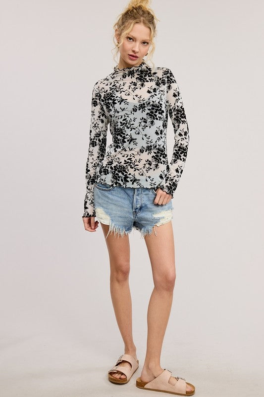 Lydia Velvet Lace Top