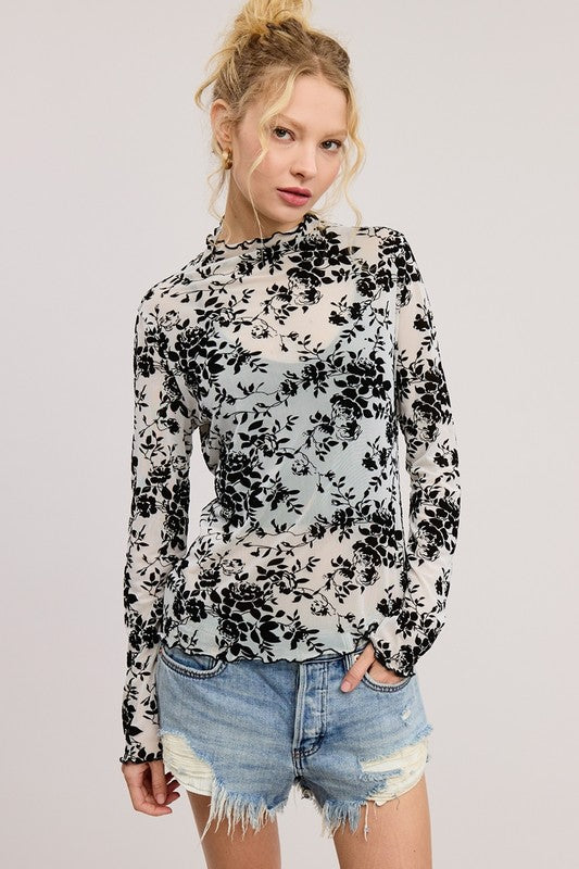 Lydia Velvet Lace Top