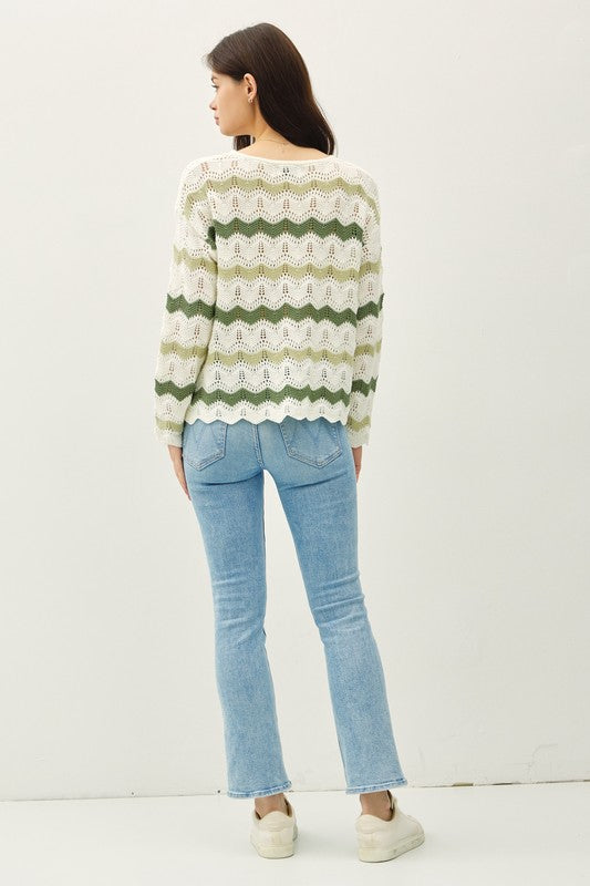 Piper Crochet Wavy Sweater