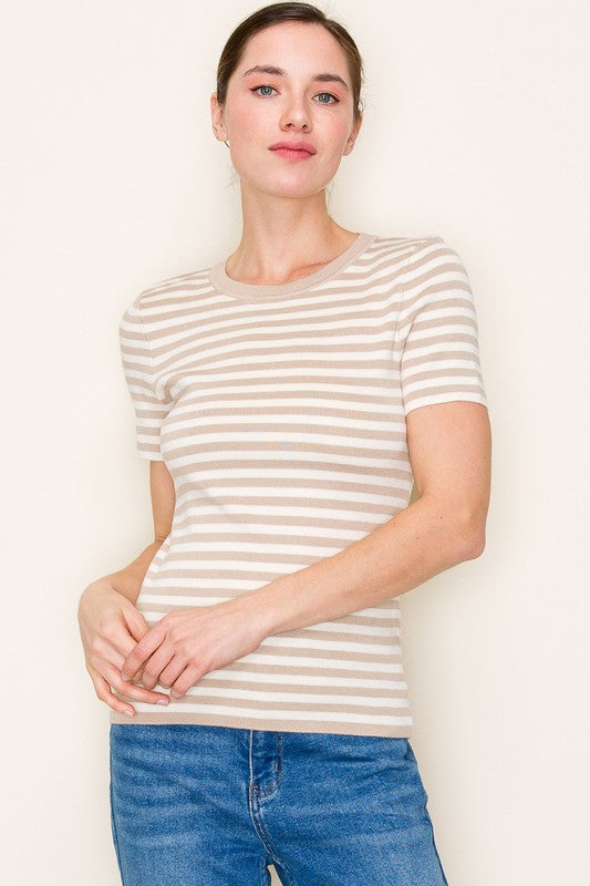 Kylie Striped Sweater Top