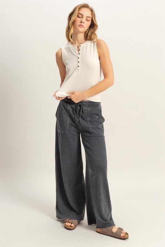 Henley Snap Button Tank - Alpaca