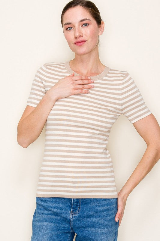 Kylie Striped Sweater Top