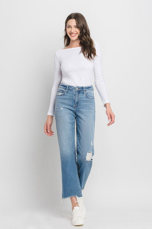 Flying Monkey - Bailey High Rise Wide Jeans