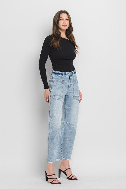 Vervet - Nyxee High Rise Barrel Jeans