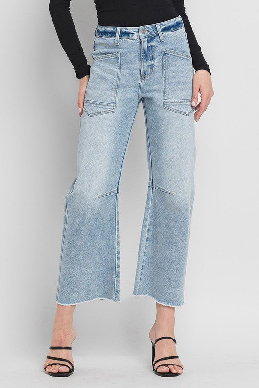 Vervet - Nyxee High Rise Barrel Jeans