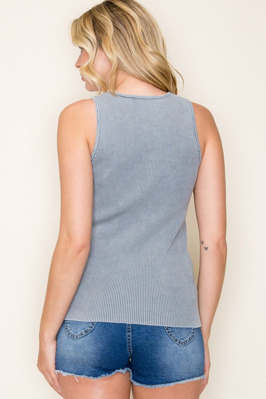 Kayla Ribbed Sweater Tank