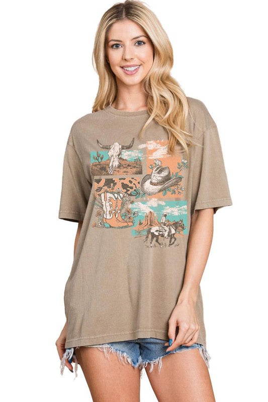 Western Collage Graphic Tee