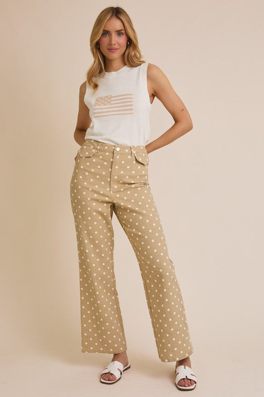 Natalie USA Flag Sweater Tank