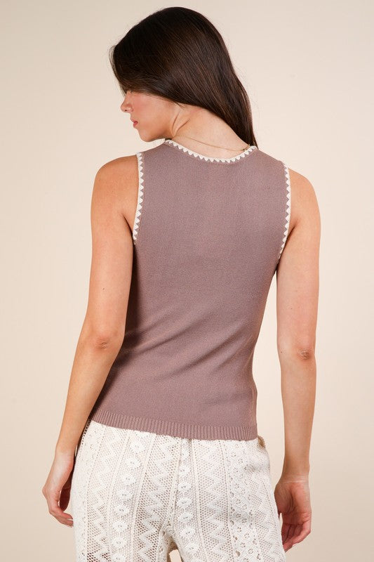 Julie Sleeveless Knit Tank