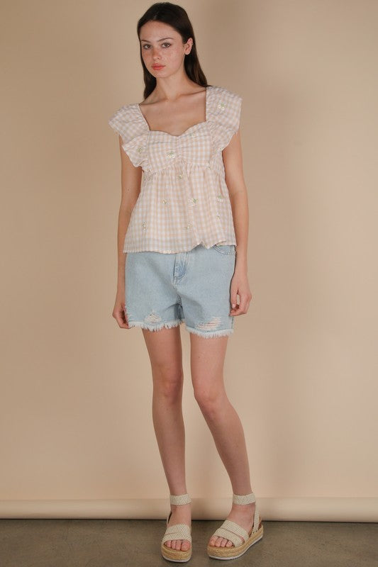 Bree Embroidered Sleeveless Blouse