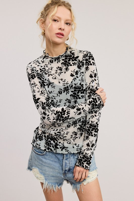 Lydia Velvet Lace Top