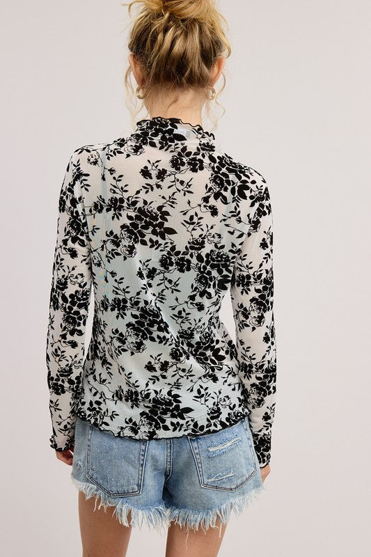 Lydia Velvet Lace Top