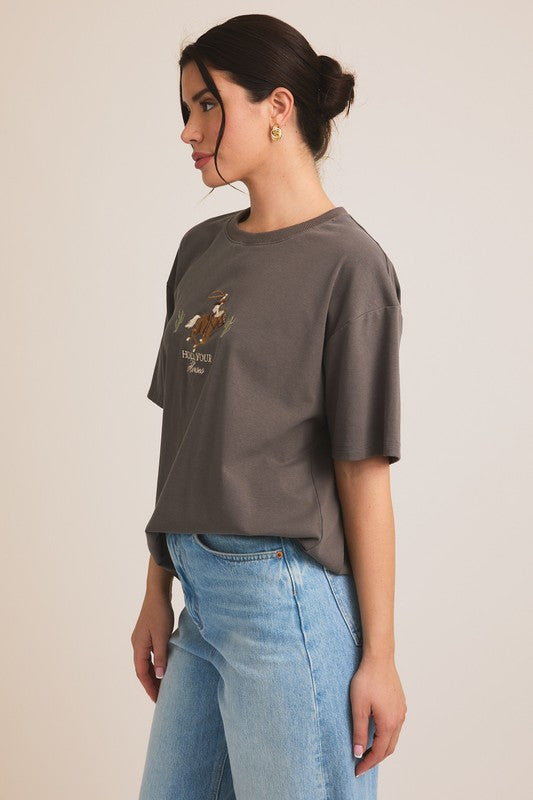Jennifer Western Embroidered T-Shirt