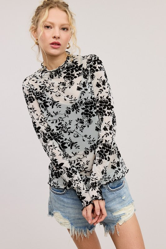 Lydia Velvet Lace Top