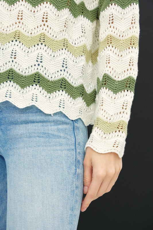 Piper Crochet Wavy Sweater