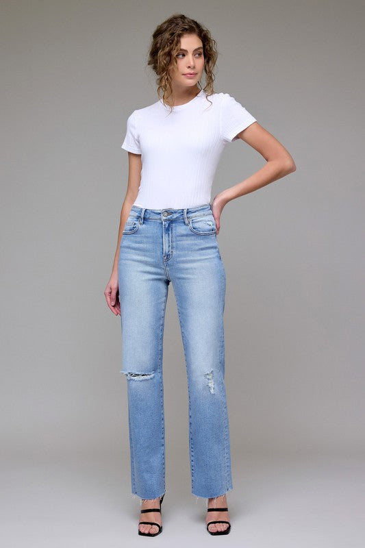 Hidden - Bella High Rise Straight Jeans